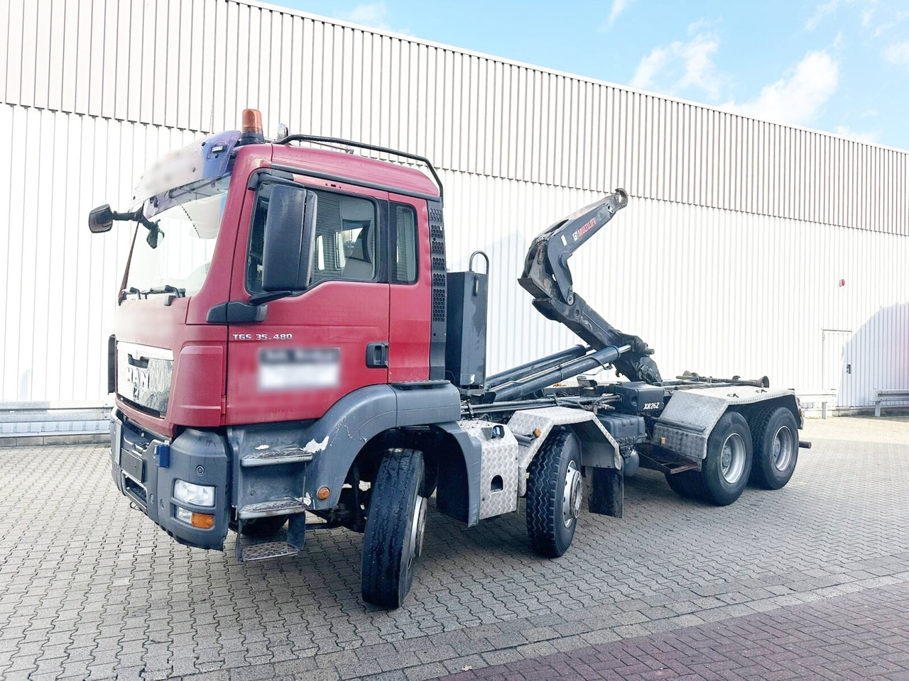 MAN TGS 35.480 8X4 BL TGS 35.400 8x4 BL, Schub-Knick bis 6,5m Container - Camion ampliroll: photos 1 MAN TGS 35.480 8X4 BL TGS 35.400 8x4 BL, Schub-Knick bis 6,5m Container - Camion ampliroll: photos 1