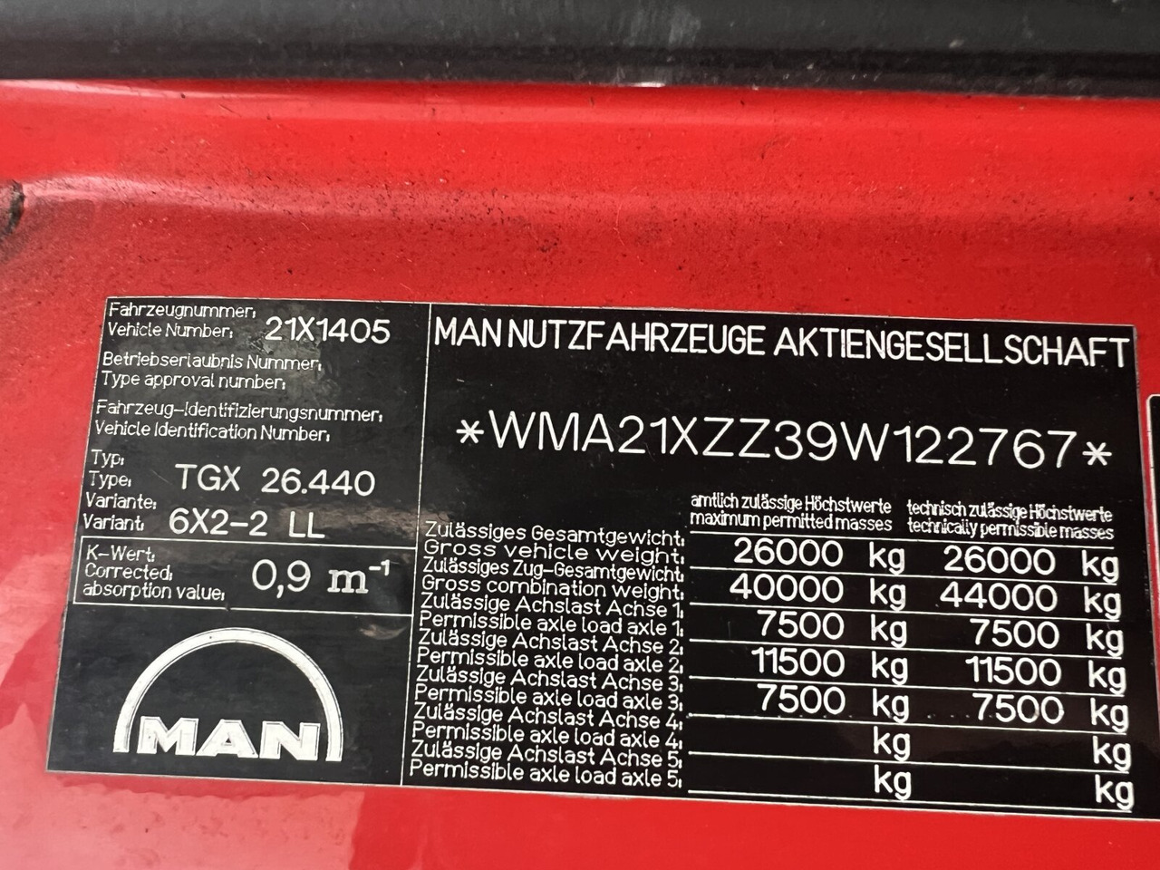 Châssis cabine MAN TGX 26.440 6x2-2 LL TGX 26.440 6x2-2 LL, Lenk-Liftachse: photos 7