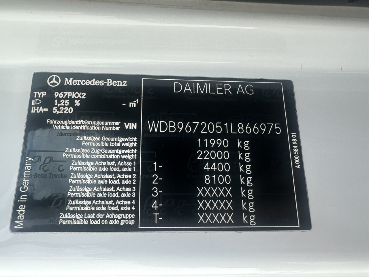 Mercedes-Benz Atego 1223 K 4x2 Atego 1223 K 4x2, AHK-Öl - Camion benne: photos 4 Mercedes-Benz Atego 1223 K 4x2 Atego 1223 K 4x2, AHK-Öl - Camion benne: photos 4