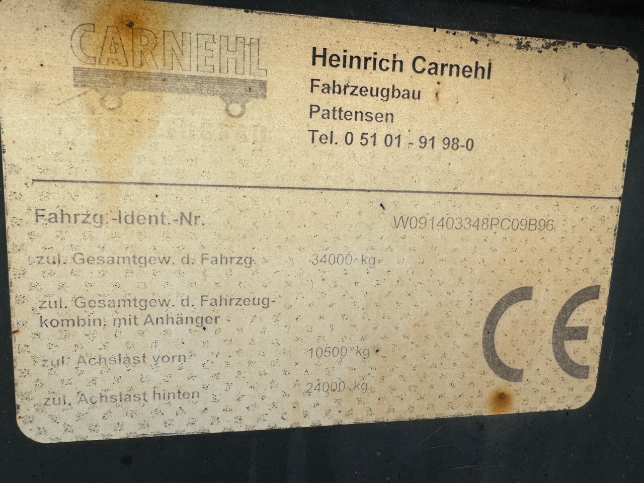 Carnehl CHKS/HH CHKS/HH, Liftachse, Stahlmulde ca. 24m³ - Semi-remorque: photos 3 Carnehl CHKS/HH CHKS/HH, Liftachse, Stahlmulde ca. 24m³ - Semi-remorque: photos 3