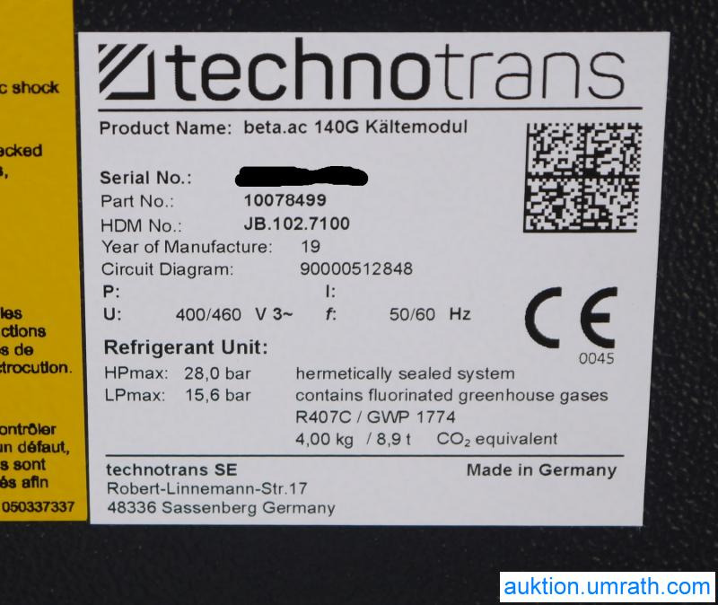 Machine à métaux Technotrans beta.ac 140G Kältemodul Kühlgerät für Heidelberger Primefire 106 Druckmaschine: photos 19 Machine à métaux Technotrans beta.ac 140G Kältemodul Kühlgerät für Heidelberger Primefire 106 Druckmaschine: photos 19