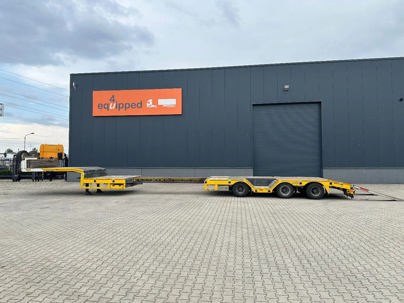 Semi-remorque surbaissé Broshuis E-2190/27 lowloader, wheel well, 4,1m extendable, steering axle