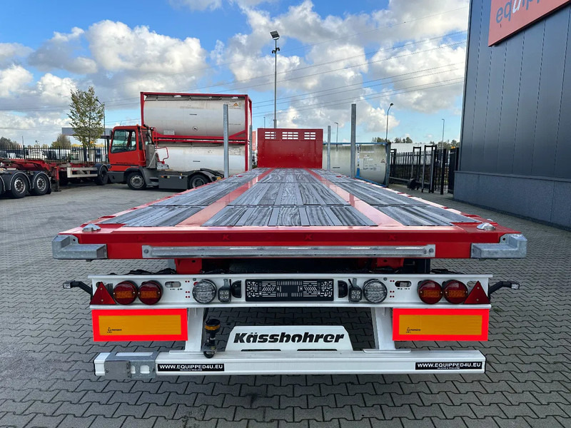 Kässbohrer NEU Heavy-Duty Platform, Heckbündig, Twistlocks (1x 40FT / 2x 20FT), ADR (EX/II, EX/III, FL, AT), Rungtasschen, Scheibebremsen - Semi-remorque plateau: photos 4 Kässbohrer NEU Heavy-Duty Platform, Heckbündig, Twistlocks (1x 40FT / 2x 20FT), ADR (EX/II, EX/III, FL, AT), Rungtasschen, Scheibebremsen - Semi-remorque plateau: photos 4