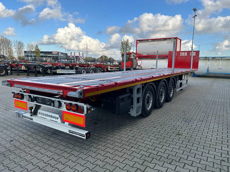 Kässbohrer NEU Heavy-Duty Platform, Heckbündig, Twistlocks (1x 40FT / 2x 20FT), ADR (EX/II, EX/III, FL, AT), Rungtasschen, Scheibebremsen - Semi-remorque porte-conteneur/ Caisse mobile: photos 3 Kässbohrer NEU Heavy-Duty Platform, Heckbündig, Twistlocks (1x 40FT / 2x 20FT), ADR (EX/II, EX/III, FL, AT), Rungtasschen, Scheibebremsen - Semi-remorque porte-conteneur/ Caisse mobile: photos 3