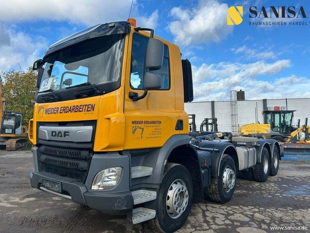 DAF CF 450/Abrollkipper HYVA 30-67-S 30TON/Lenkachse - Camion ampliroll: photos 1 DAF CF 450/Abrollkipper HYVA 30-67-S 30TON/Lenkachse - Camion ampliroll: photos 1