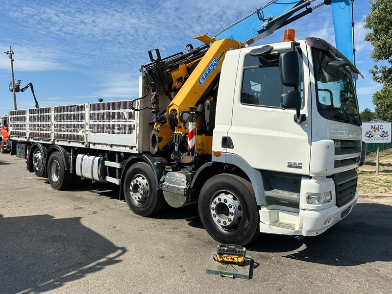 DAF CF 85.360 8x2 + CRANE (25m!) EFFER 305 6S + JIB 4S + ROTATOR - PLATORM 7m60 - LIFT + STEERING AXLE - EURO 5 - BE - Camion plateau, Camion grue: photos 1 DAF CF 85.360 8x2 + CRANE (25m!) EFFER 305 6S + JIB 4S + ROTATOR - PLATORM 7m60 - LIFT + STEERING AXLE - EURO 5 - BE - Camion plateau, Camion grue: photos 1