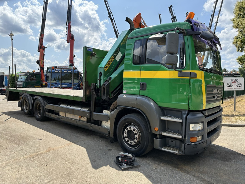 MAN TGA 26.360 6X2 BL + CRANE PALFINGER PK 18500 (4x) - LIFT + STEERING AXLE - PLATFORM 7m75 - MANUAL GEARBOX - Camion grue: photos 2 MAN TGA 26.360 6X2 BL + CRANE PALFINGER PK 18500 (4x) - LIFT + STEERING AXLE - PLATFORM 7m75 - MANUAL GEARBOX - Camion grue: photos 2