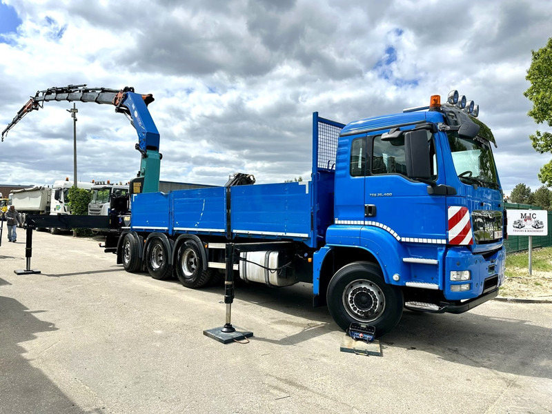 MAN TGS 35.400 8x4 TRIDEM + (32.5m) CRANE HMF 4720 K6 + JIB FJ1000 K4 - PLATFORM 6m - LIFT/STEERING - RADIO - 5E F - BE TRUCK - Camion grue: photos 1 MAN TGS 35.400 8x4 TRIDEM + (32.5m) CRANE HMF 4720 K6 + JIB FJ1000 K4 - PLATFORM 6m - LIFT/STEERING - RADIO - 5E F - BE TRUCK - Camion grue: photos 1