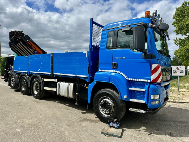 MAN TGS 35.400 8x4 TRIDEM + (32.5m) KRAN HMF 4720 K6 + JIB FJ1000 K4 - PRITSCHE 6m - LIFT/LENK ACHSE - RADIO - 5E F - BELGISCHE LKW - Camion plateau, Camion grue: photos 1 MAN TGS 35.400 8x4 TRIDEM + (32.5m) KRAN HMF 4720 K6 + JIB FJ1000 K4 - PRITSCHE 6m - LIFT/LENK ACHSE - RADIO - 5E F - BELGISCHE LKW - Camion plateau, Camion grue: photos 1