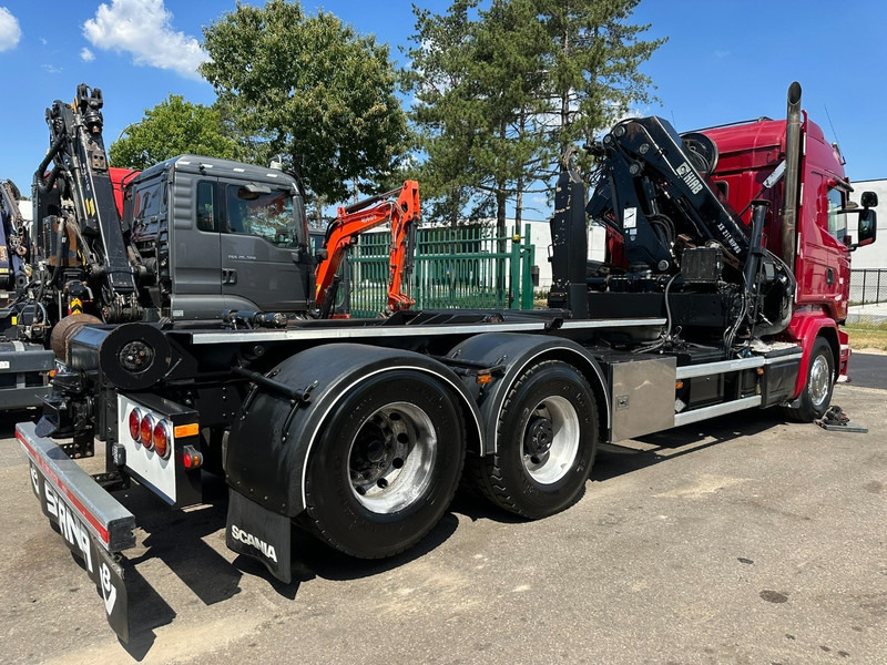 Camion ampliroll, Camion grue Scania R580 6X2 V8 HOOKLIFT + CRANE HIAB 211 E-4 HIPRO - ROTATOR - RETARDER - ALCOA ALU - RADIO - NL TRUCK: photos 6