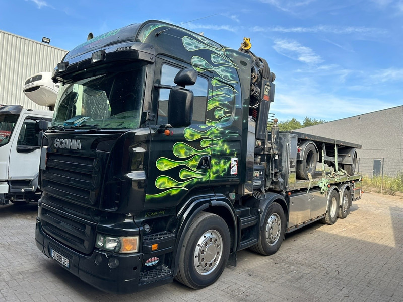Scania R620 8x2 + KRAN HIAB 800EP-5 HiPro - RETARDER - LIFT/STEERING AXLE - HIGHLINE SLEEPER - LEATHER - ALCOA - Camion plateau, Camion grue: photos 3 Scania R620 8x2 + KRAN HIAB 800EP-5 HiPro - RETARDER - LIFT/STEERING AXLE - HIGHLINE SLEEPER - LEATHER - ALCOA - Camion plateau, Camion grue: photos 3