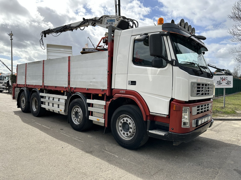 Camion plateau Volvo FM 480 8X2 - EURO 5 - STEERING AXLE / LENK ACHSE + KENNIS 14.000R - I SHIFT