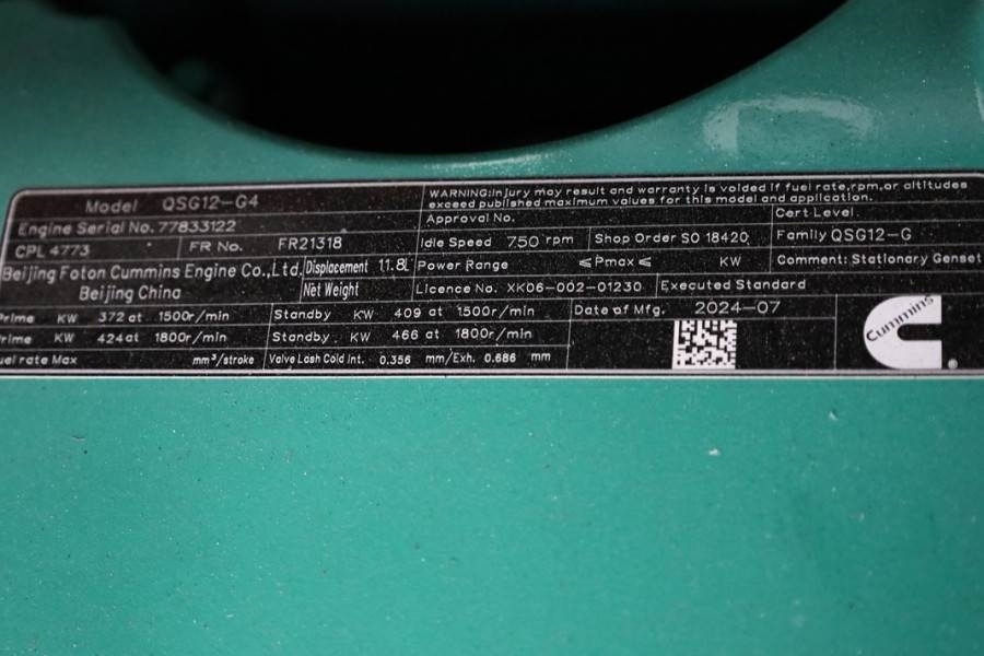 Cummins C450D5Q Declaration of Conformity, Diesel, 450kVA, - Groupe électrogène: photos 5 Cummins C450D5Q Declaration of Conformity, Diesel, 450kVA, - Groupe électrogène: photos 5