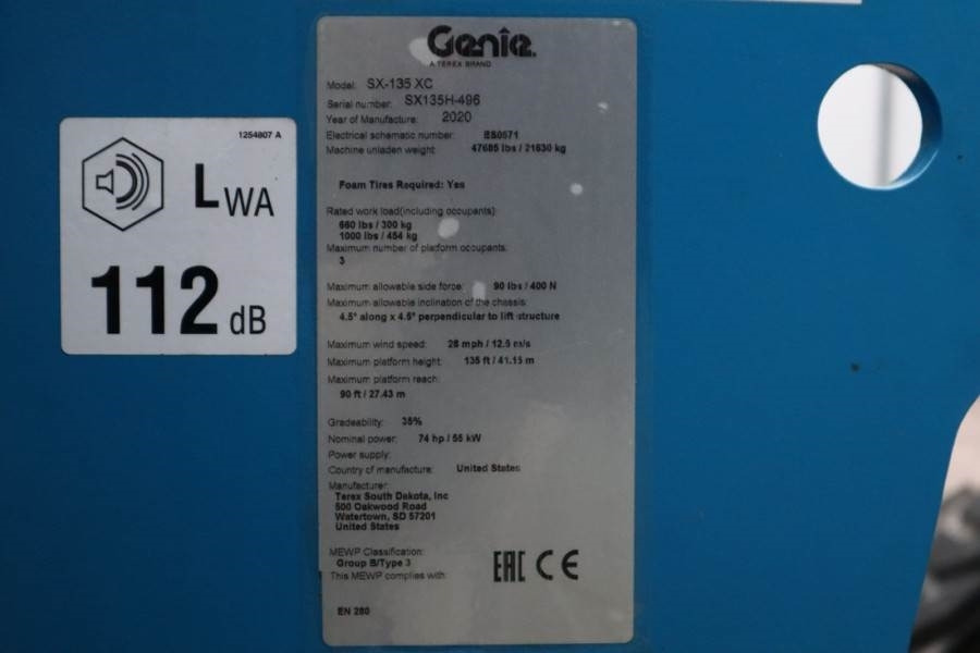 Genie SX135 XC Valid inspection, *Guarantee! 43m Working - Nacelle télescopique: photos 4 Genie SX135 XC Valid inspection, *Guarantee! 43m Working - Nacelle télescopique: photos 4