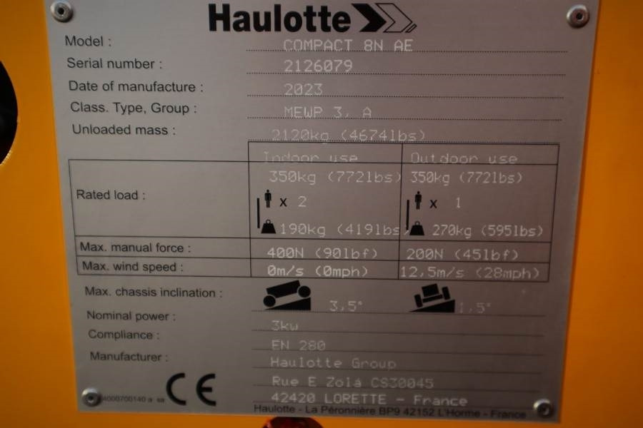 Haulotte Compact 8N Valid inspection, *Guarantee! 8m Workin - Nacelle ciseaux: photos 3 Haulotte Compact 8N Valid inspection, *Guarantee! 8m Workin - Nacelle ciseaux: photos 3