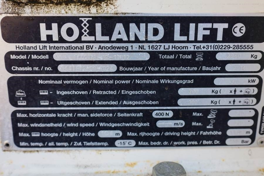 Nacelle ciseaux Holland Lift Ecostar HL-11812 Electric, 14m Working Height, 300: photos 6