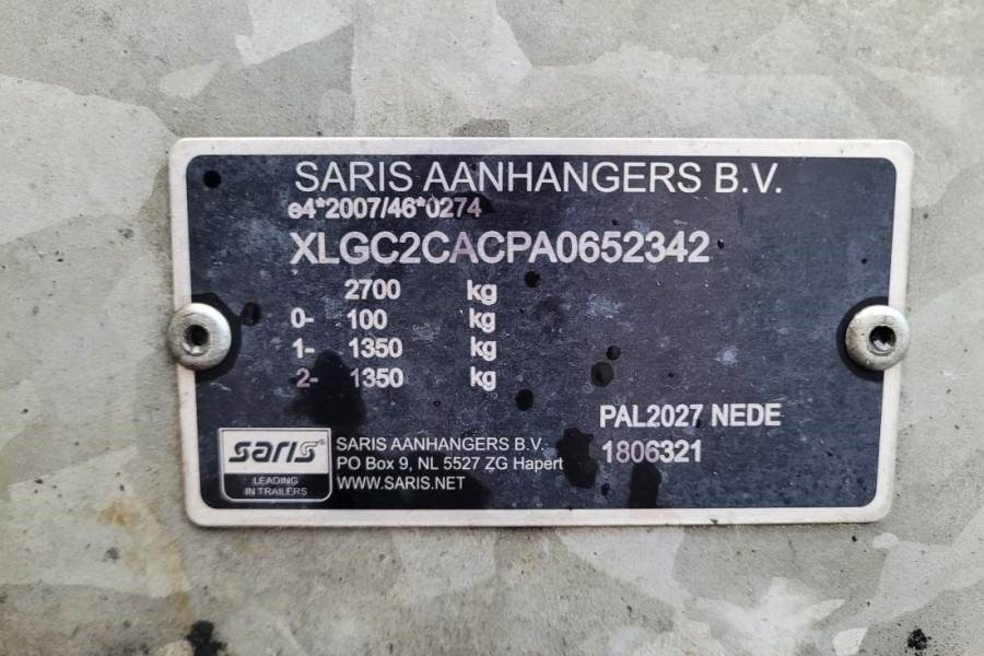 Saris C2700 2 Axel Trailer, Maximum payload: 2045 kg, In - Remorque plateau: photos 5 Saris C2700 2 Axel Trailer, Maximum payload: 2045 kg, In - Remorque plateau: photos 5