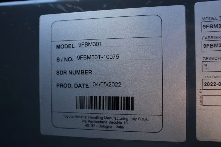 Chariot élévateur diesel Toyota 9FBM30T Valid inspection, *Guarantee! Electric, 47: photos 14
