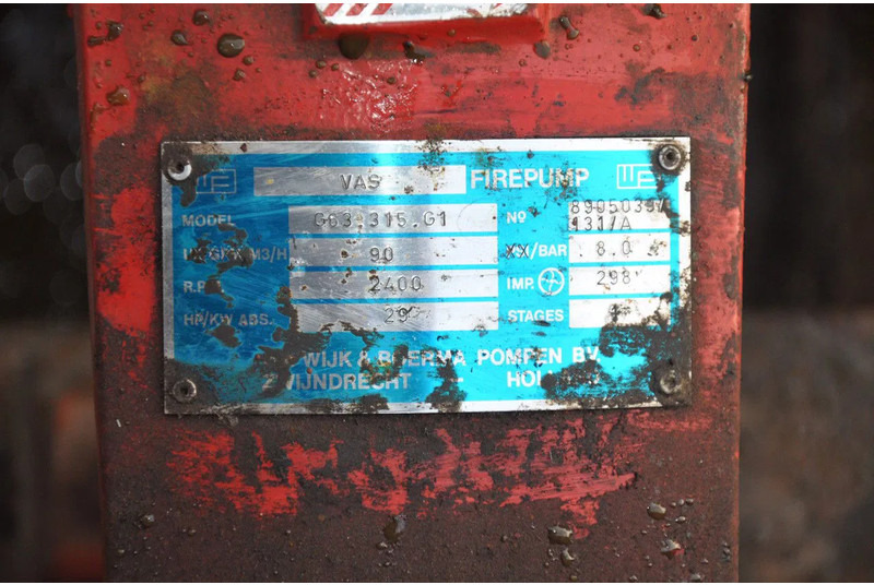 Diversen VAS FIREPUMP FORD MOTOR 90 M3 EN 8 BAR - Pompe à eau: photos 5 Diversen VAS FIREPUMP FORD MOTOR 90 M3 EN 8 BAR - Pompe à eau: photos 5
