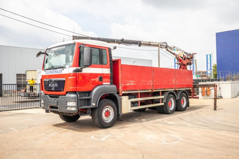 MAN TGS 33.360 BB + KENNIS 16 T/M -3XHYDR. - Camion plateau, Camion grue: photos 1 MAN TGS 33.360 BB + KENNIS 16 T/M -3XHYDR. - Camion plateau, Camion grue: photos 1