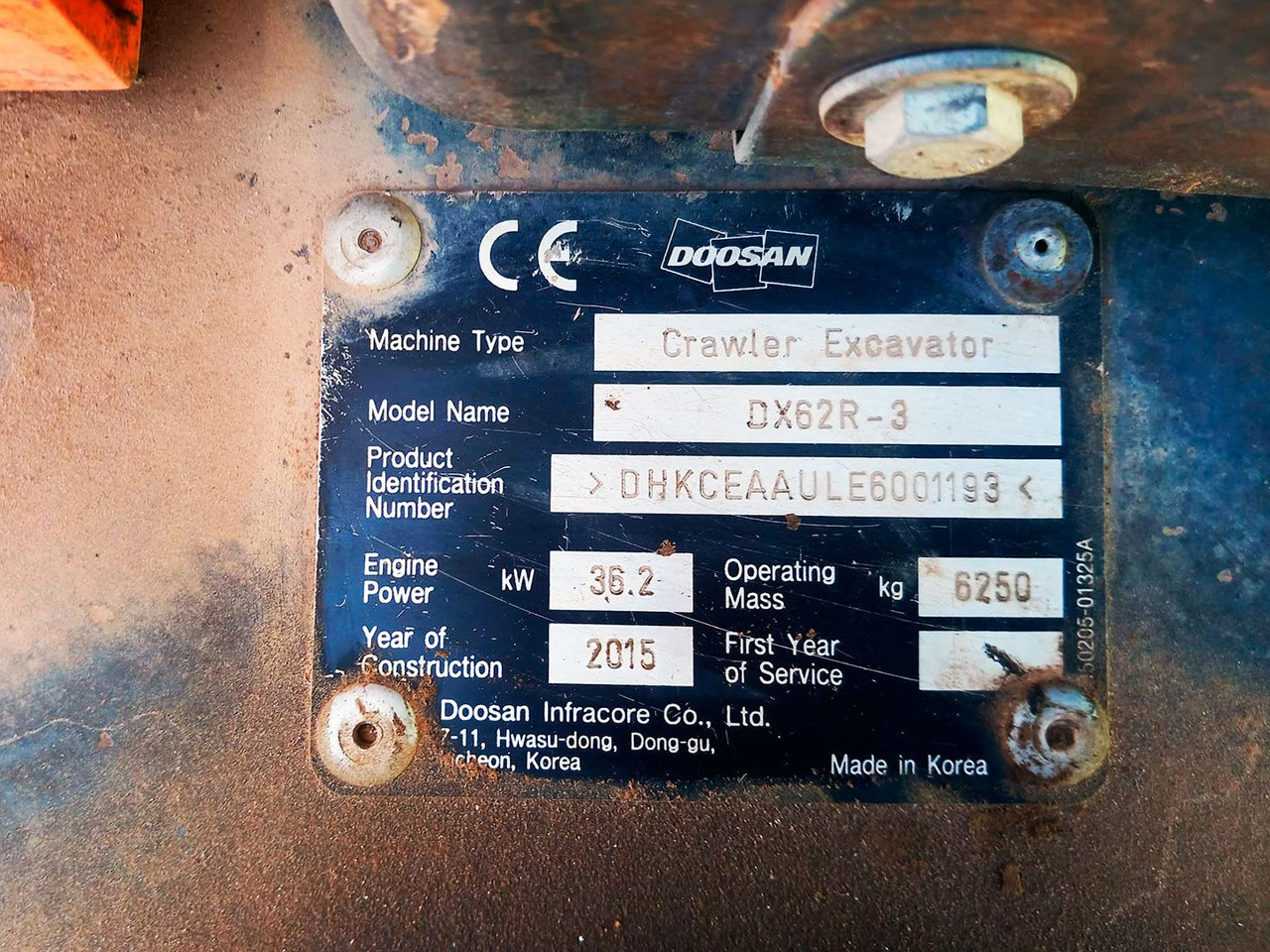 Mini pelle DOOSAN DX62R-3: photos 12