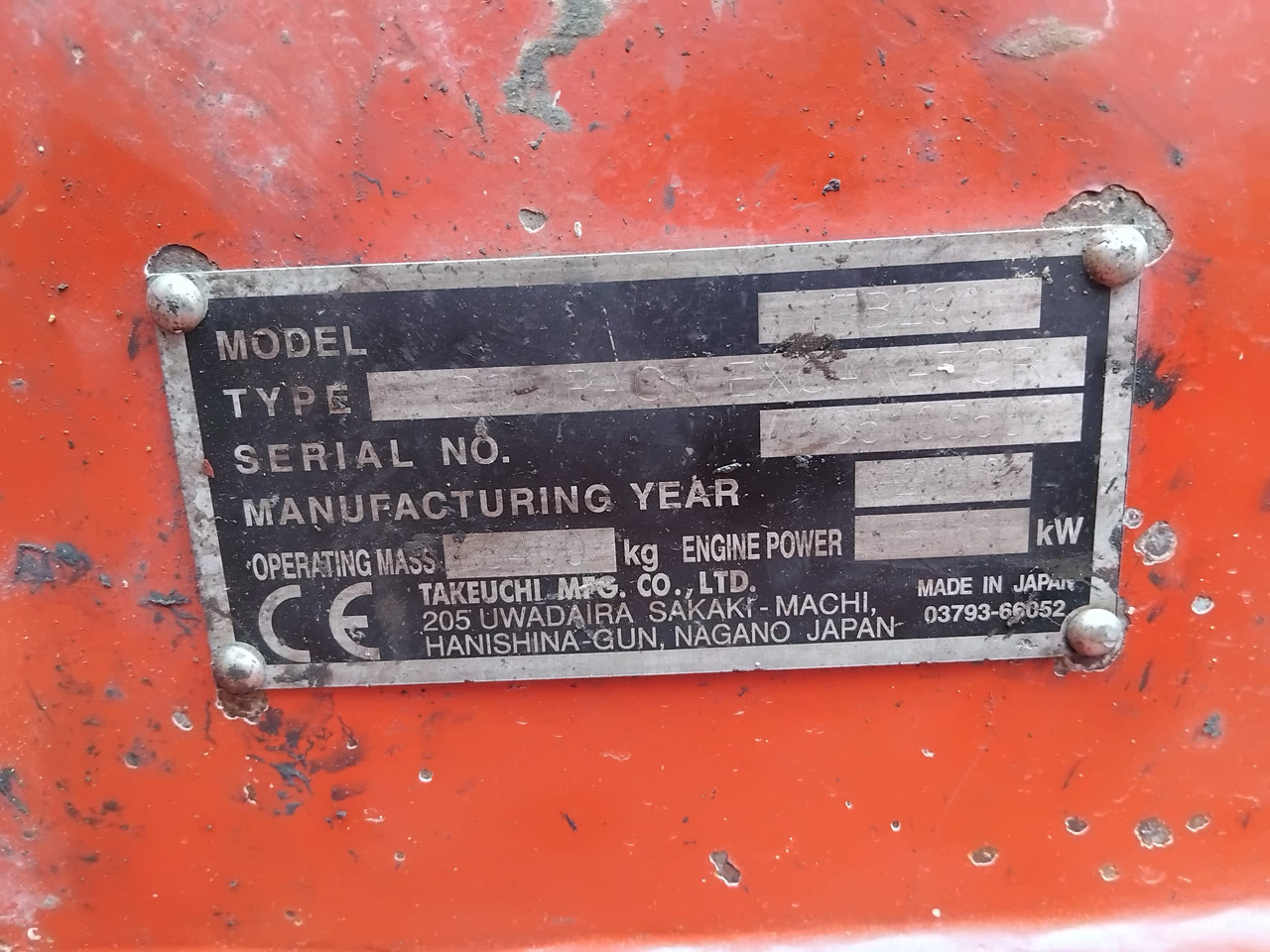 Mini pelle TAKEUCHI TB290: photos 16