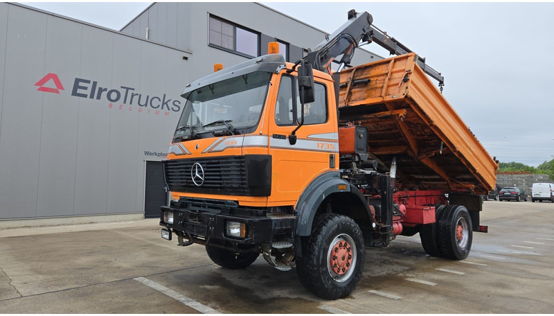 Mercedes-Benz SK 1735 (V8 2X TURBO / 4X4 / PARFAIT ETAT !!!! / GRUE / LAMES / GRAND PONT / TOP CONDITION !!!) - Camion benne, Camion grue: photos 1 Mercedes-Benz SK 1735 (V8 2X TURBO / 4X4 / PARFAIT ETAT !!!! / GRUE / LAMES / GRAND PONT / TOP CONDITION !!!) - Camion benne, Camion grue: photos 1