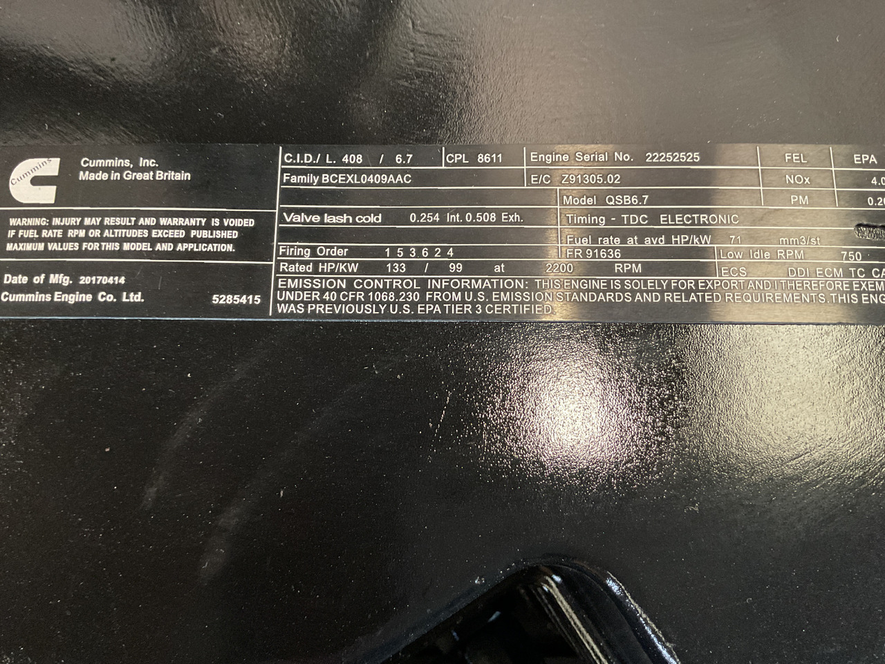 Cummins QSB6.7 (1) - Moteur: photos 3 Cummins QSB6.7 (1) - Moteur: photos 3