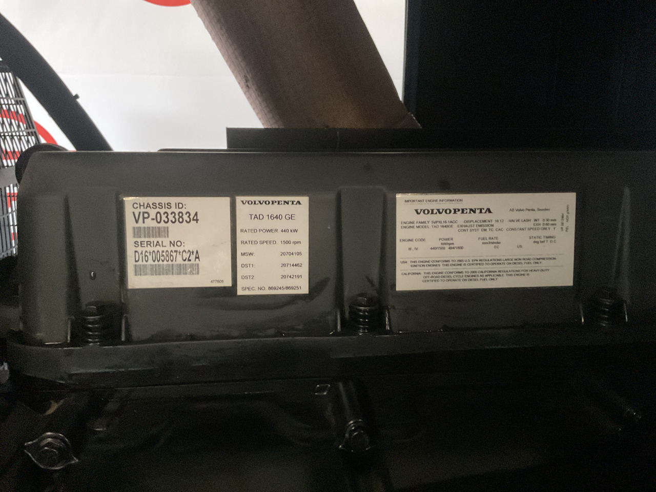 Volvo 500KVA, Generatorset. Like brand new. 98 Running hours since new! - Groupe électrogène: photos 3 Volvo 500KVA, Generatorset. Like brand new. 98 Running hours since new! - Groupe électrogène: photos 3