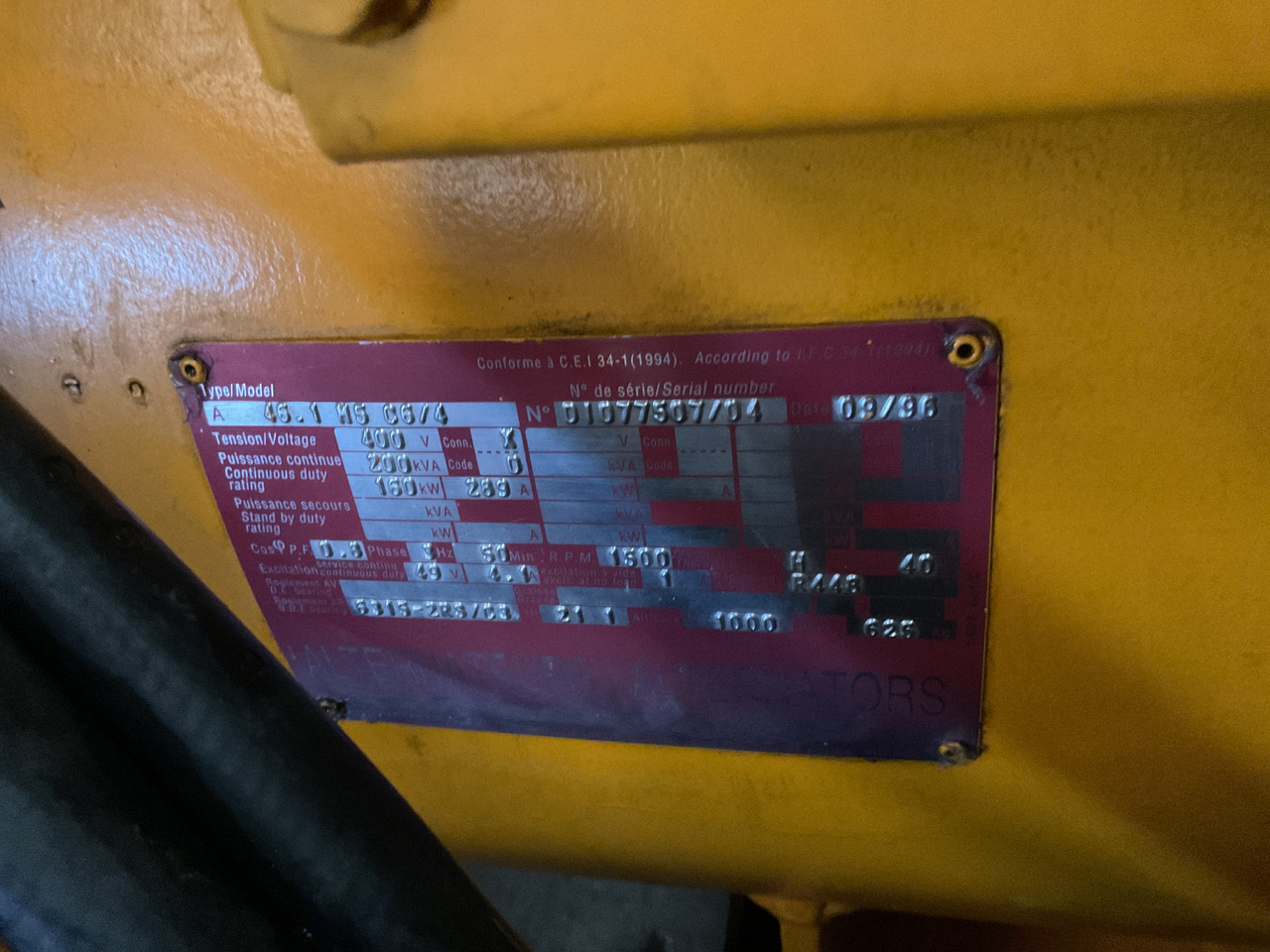 Volvo SDMO generator set. 200KVA. Very complete. Tested and approved. - Groupe électrogène: photos 4 Volvo SDMO generator set. 200KVA. Very complete. Tested and approved. - Groupe électrogène: photos 4