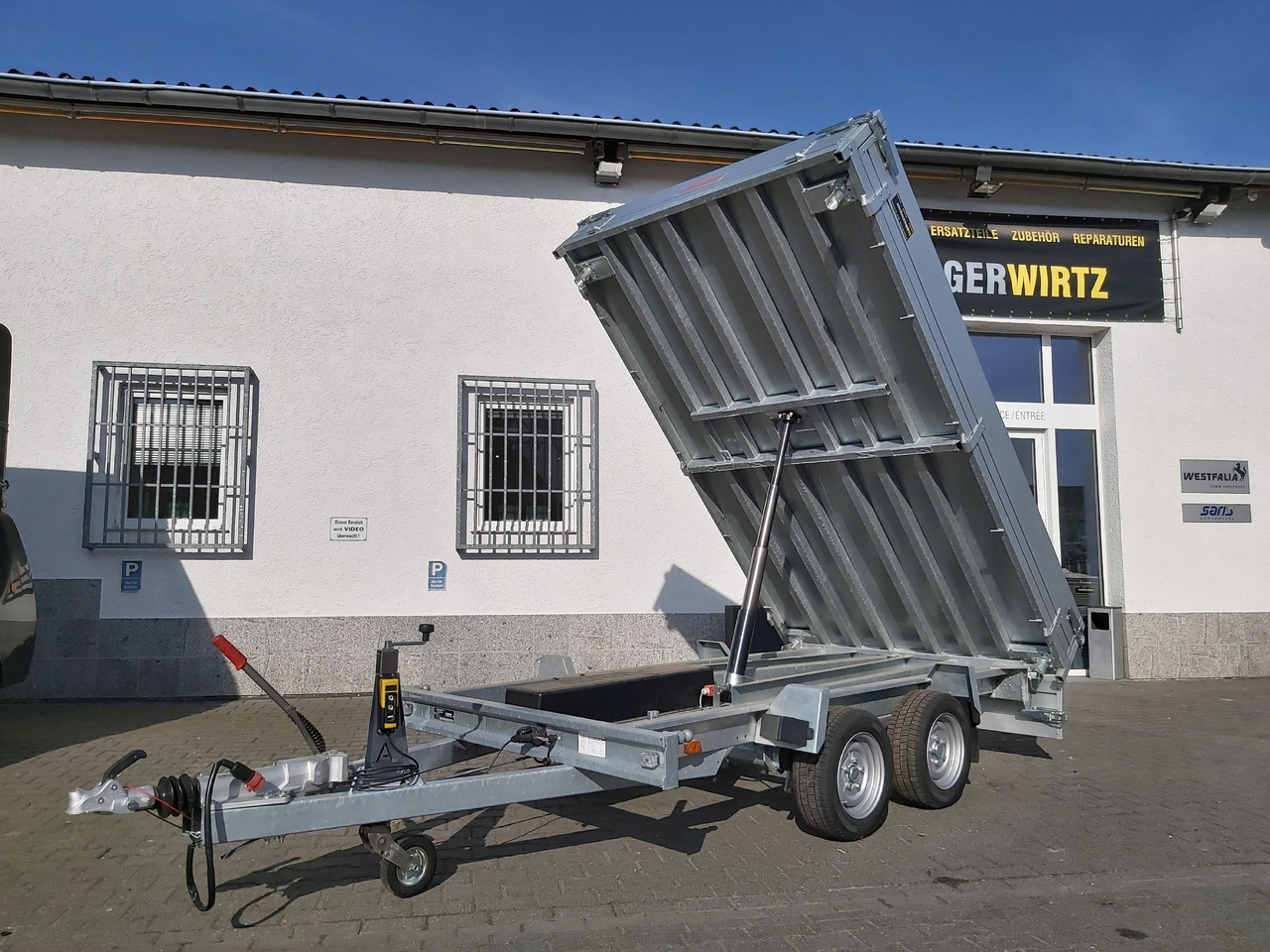 Anssems Kipper KSX 3500 Elektrisch 305x178x35cm Stahlboden niedrig Fahrgestell 3500kg - Remorque benne: photos 1 Anssems Kipper KSX 3500 Elektrisch 305x178x35cm Stahlboden niedrig Fahrgestell 3500kg - Remorque benne: photos 1