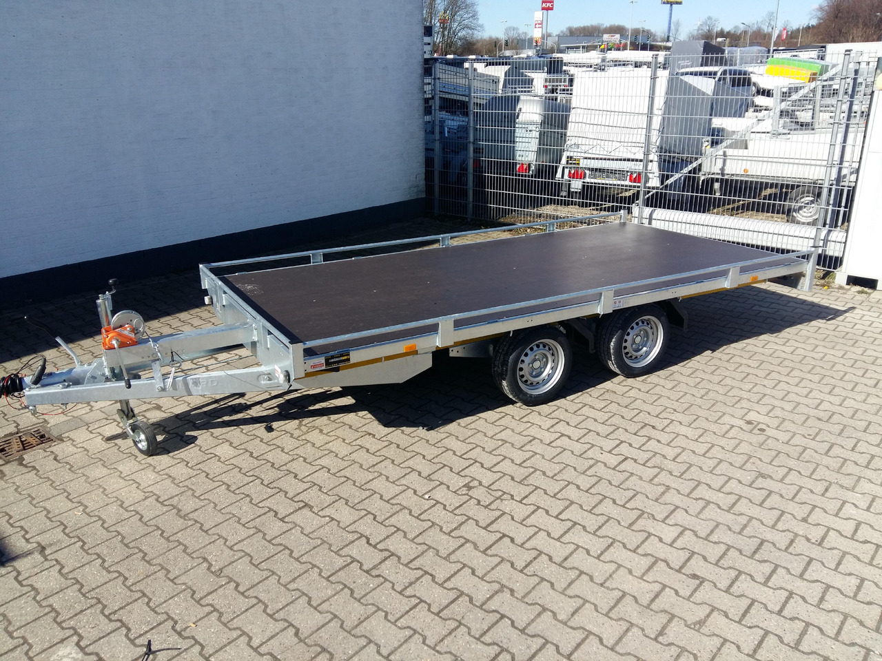 Remorque plateau Auto Transporter Atlas 406x200cm Reling Winde Rampen 13" niedrig Fahrwerk (XL) 2700kg Modell 2024: photos 6