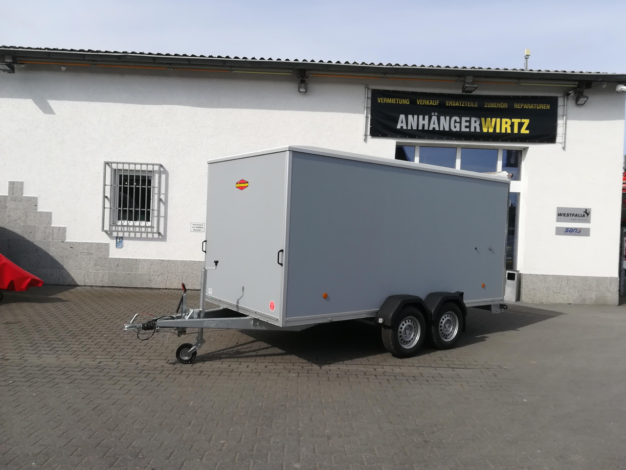 Böckmann Koffer KT 4018/27 M grau 400x185x182cm (XL) 2700kg - Remorque fourgon: photos 1 Böckmann Koffer KT 4018/27 M grau 400x185x182cm (XL) 2700kg - Remorque fourgon: photos 1