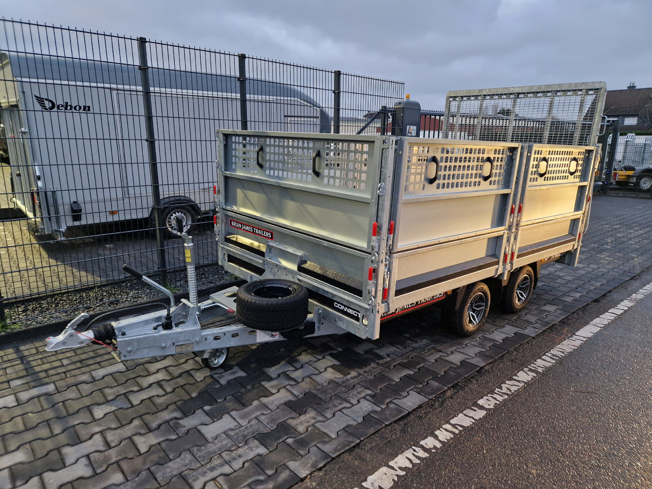 Remorque plateau Brian James Trailer Connect 310x188cm black Premium Greenkeeper Alufelgen Tandem 10" 3000kg: photos 8
