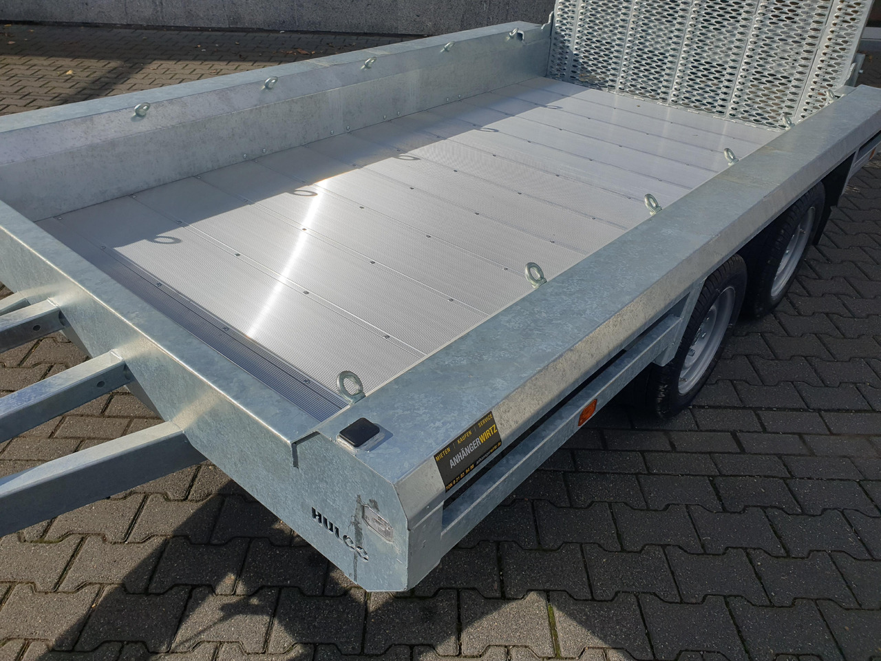 Remorque porte engin HULCO TERRAX Aluboden 294x150x27cm Heckrampe 150cm (M) 3500kg: photos 6