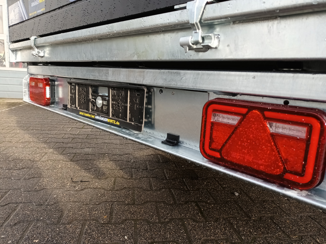 Remorque benne Saris Kipper K3 356 184 3500 2 HD E 356x184x35cm black heavy duty Rampen Stützen NHP LED (L) 3500kg: photos 6