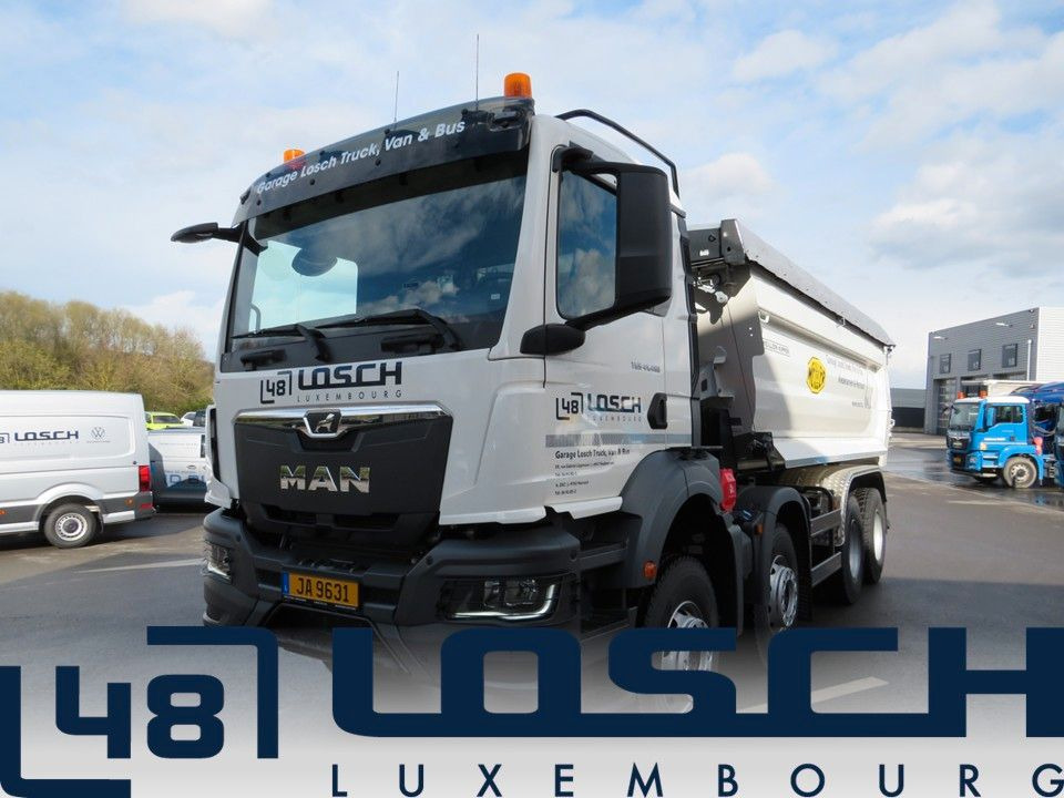 Camion benne MAN TGS 41.480 BB CH 8x4 Meiller Mulde