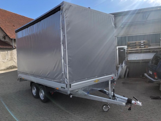Humbaur HT 354121 Hochlader mit Hochplane 220 cm, 100 km/h 3,5 to. 4100 x 2100 x 350 mm - Remorque voiture: photos 1 Humbaur HT 354121 Hochlader mit Hochplane 220 cm, 100 km/h 3,5 to. 4100 x 2100 x 350 mm - Remorque voiture: photos 1
