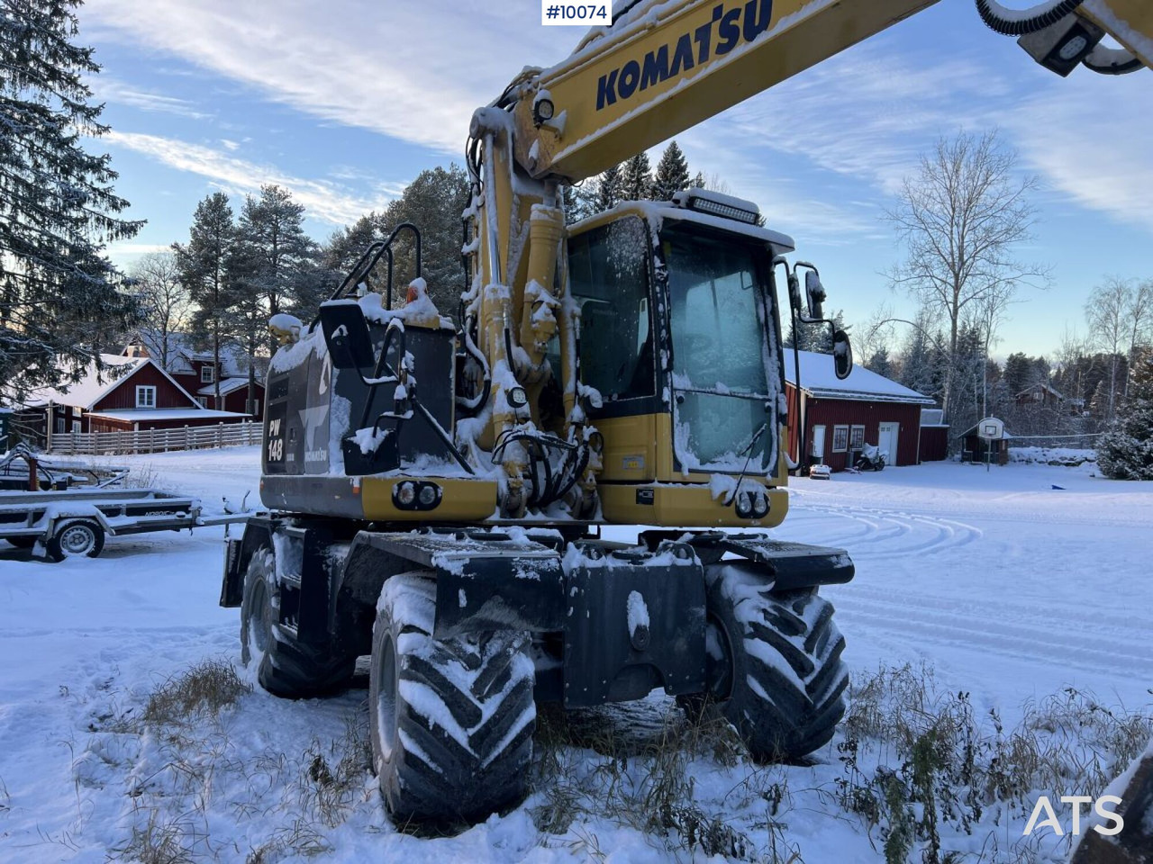 Komatsu PW148 Wheeled excavator with rotor and buckets - Pelle sur pneus: photos 4 Komatsu PW148 Wheeled excavator with rotor and buckets - Pelle sur pneus: photos 4