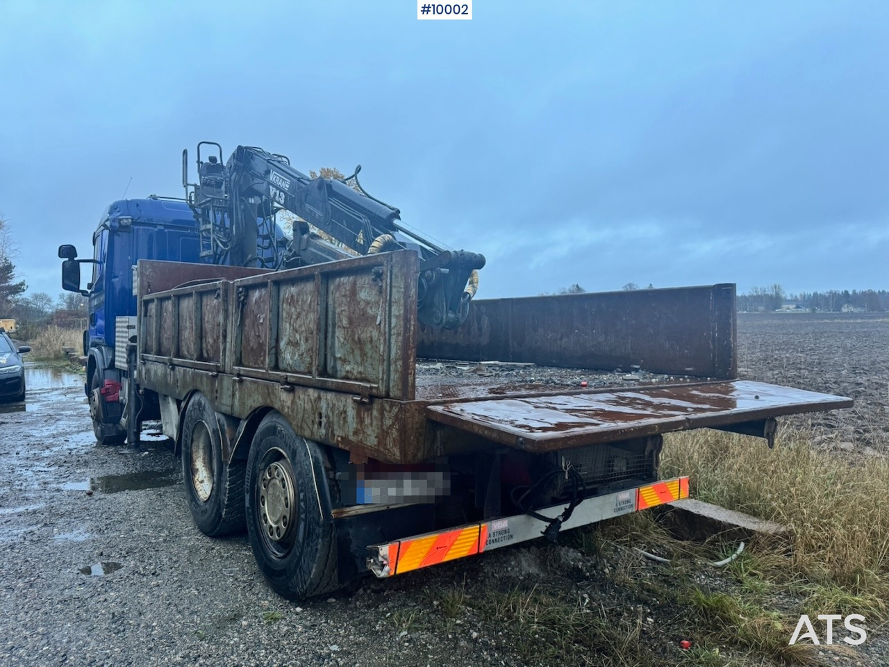 Scania R124 6x2 Flatbed truck with timber crane - Camion plateau, Camion grue: photos 5 Scania R124 6x2 Flatbed truck with timber crane - Camion plateau, Camion grue: photos 5