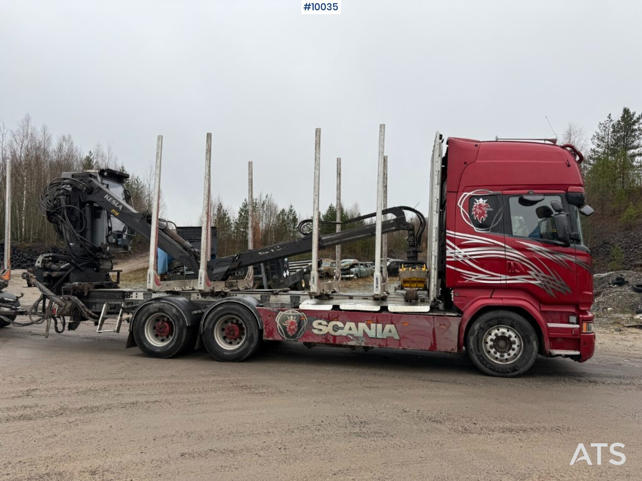 Scania R730 timber truck with crane and trailer (VIDEO) - Camion grumier, Camion grue: photos 3 Scania R730 timber truck with crane and trailer (VIDEO) - Camion grumier, Camion grue: photos 3