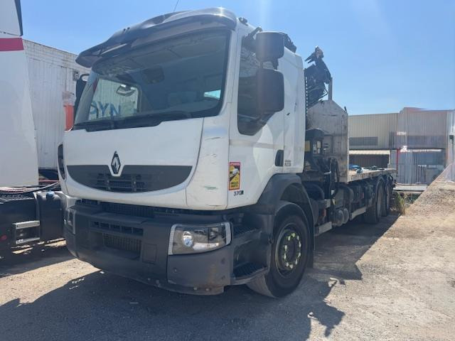 Renault PREMIUM 370 DXI PLATEAU RIDELLES GRUE - Camion plateau, Camion grue: photos 1 Renault PREMIUM 370 DXI PLATEAU RIDELLES GRUE - Camion plateau, Camion grue: photos 1
