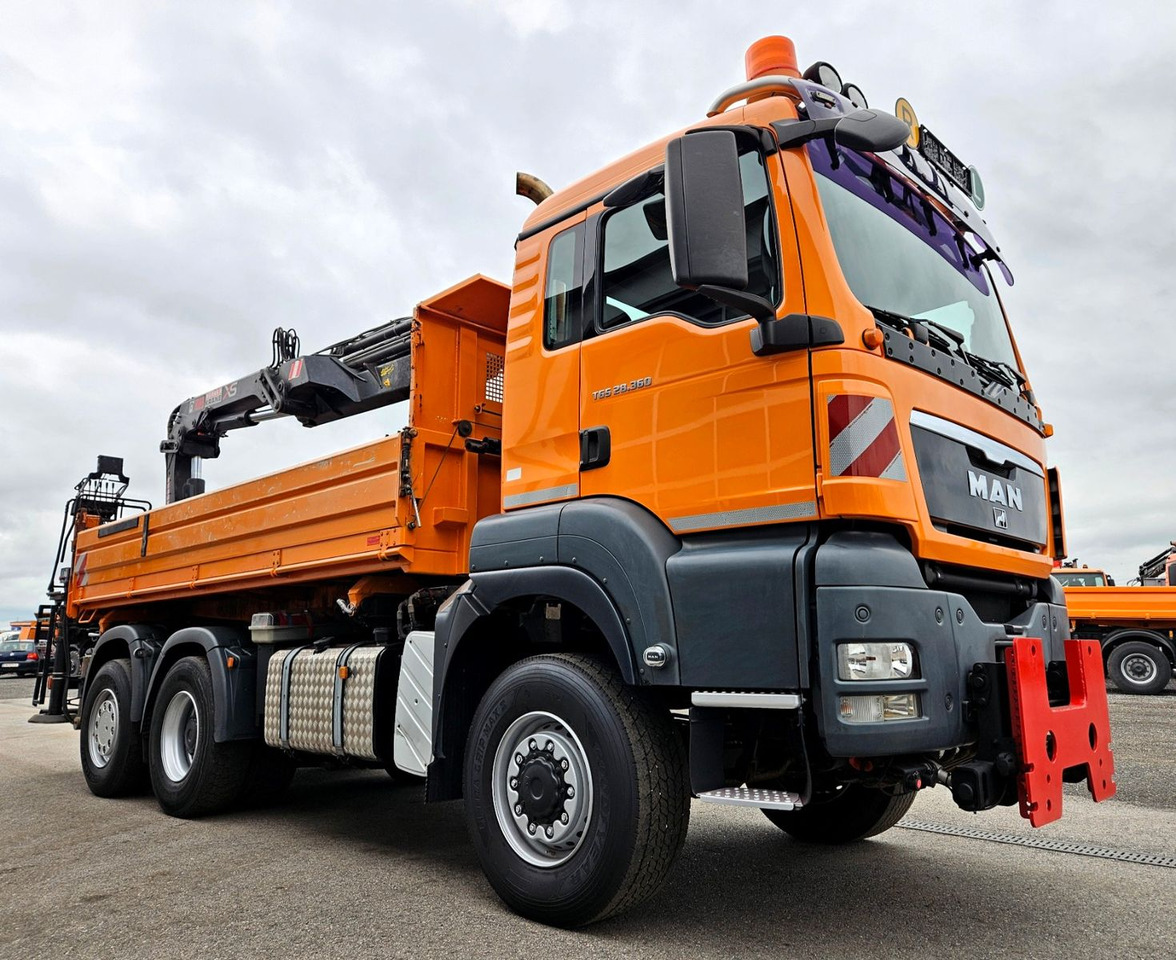 Camion benne, Camion grue MAN TGS 28.360 6x4-4 HIAB 144E-4 Kran Euro5: photos 15