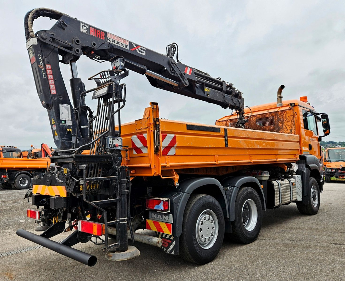 Camion benne, Camion grue MAN TGS 28.360 6x4-4 HIAB 144E-4 Kran Euro5: photos 13