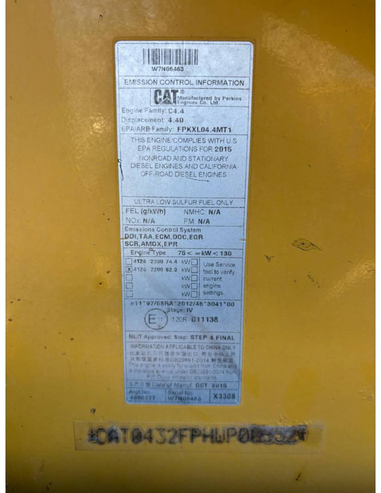 Tractopelle CAT 432F2: photos 20