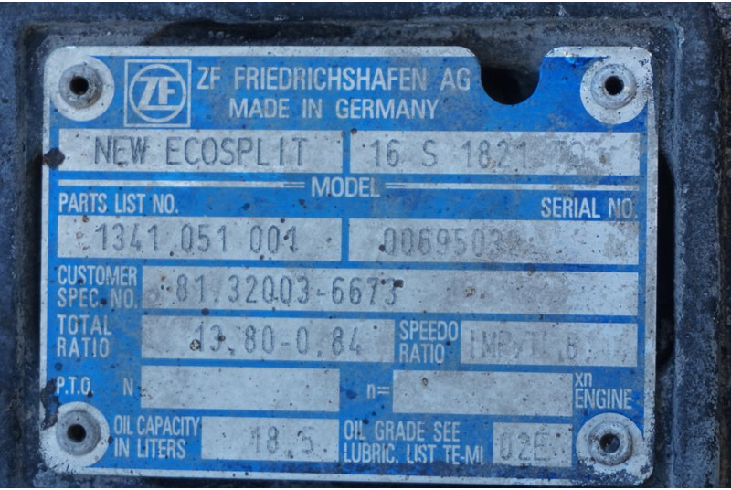 ZF 16S1821OD+INT 81.32003.6673 - Boîte de vitesse pour Camion: photos 5 ZF 16S1821OD+INT 81.32003.6673 - Boîte de vitesse pour Camion: photos 5