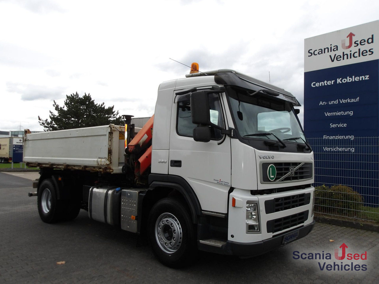 VOLVO FM 330 - PALFINGER PK 11001K - KEMPF DSK - Camion benne: photos 1 VOLVO FM 330 - PALFINGER PK 11001K - KEMPF DSK - Camion benne: photos 1