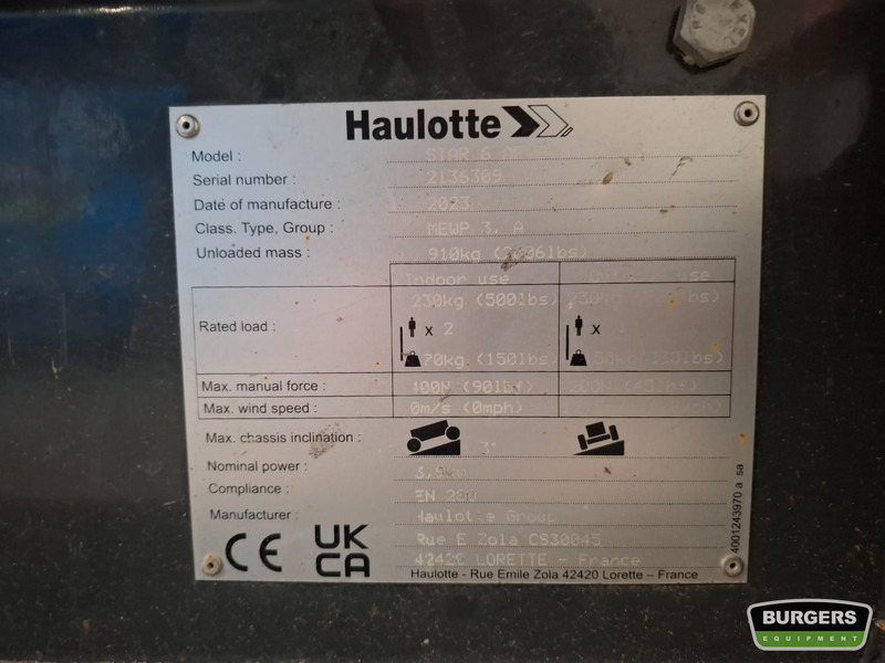 Haulotte Star 6 - Nacelle à mât vertical: photos 5 Haulotte Star 6 - Nacelle à mât vertical: photos 5