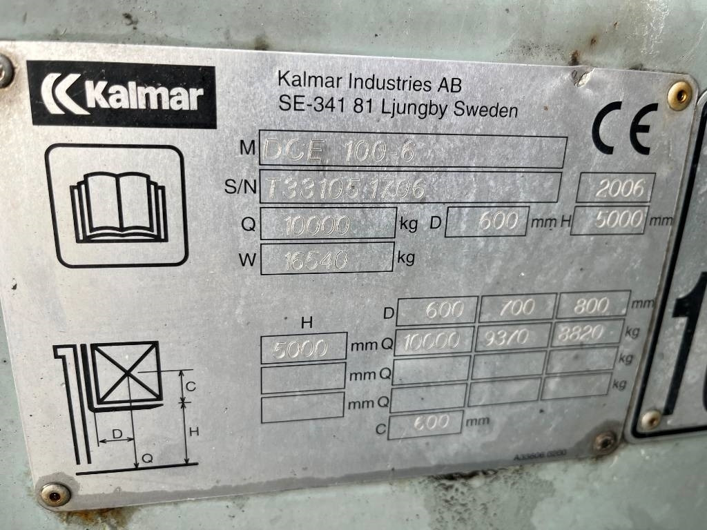 Chariot élévateur diesel Kalmar DCE 100-6: photos 13 Chariot élévateur diesel Kalmar DCE 100-6: photos 13