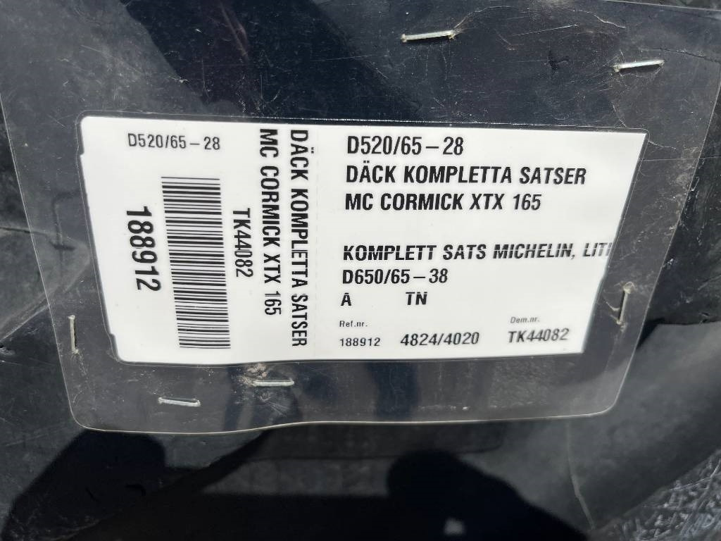 Michelin 650/65R38 520/65R28 till Case , MC Cormick - Pneu pour Machine agricole: photos 2 Michelin 650/65R38 520/65R28 till Case , MC Cormick - Pneu pour Machine agricole: photos 2